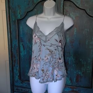 Floral light blue camisole